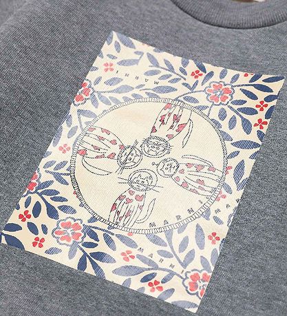 Marni Sweatshirt - Graumeliert meliert m. Print