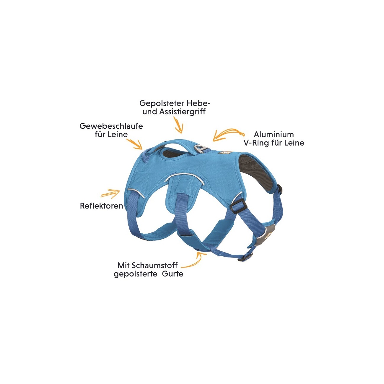 Ruffwear Geschirr Webmaster blau XXS