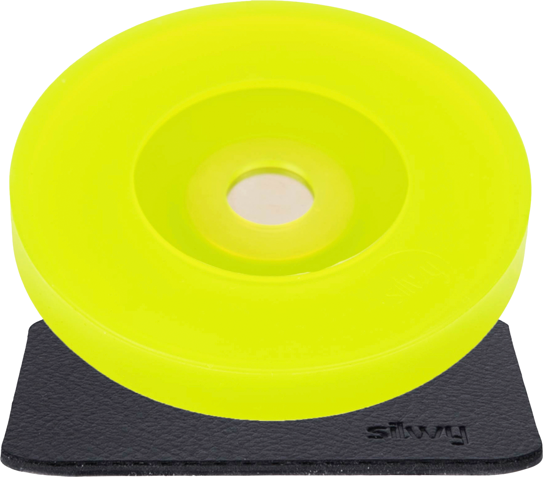 Silwy Magnet Adapter inklusive Metall Nano Gel Pad zur Fixierung von Stielgläsern gelb