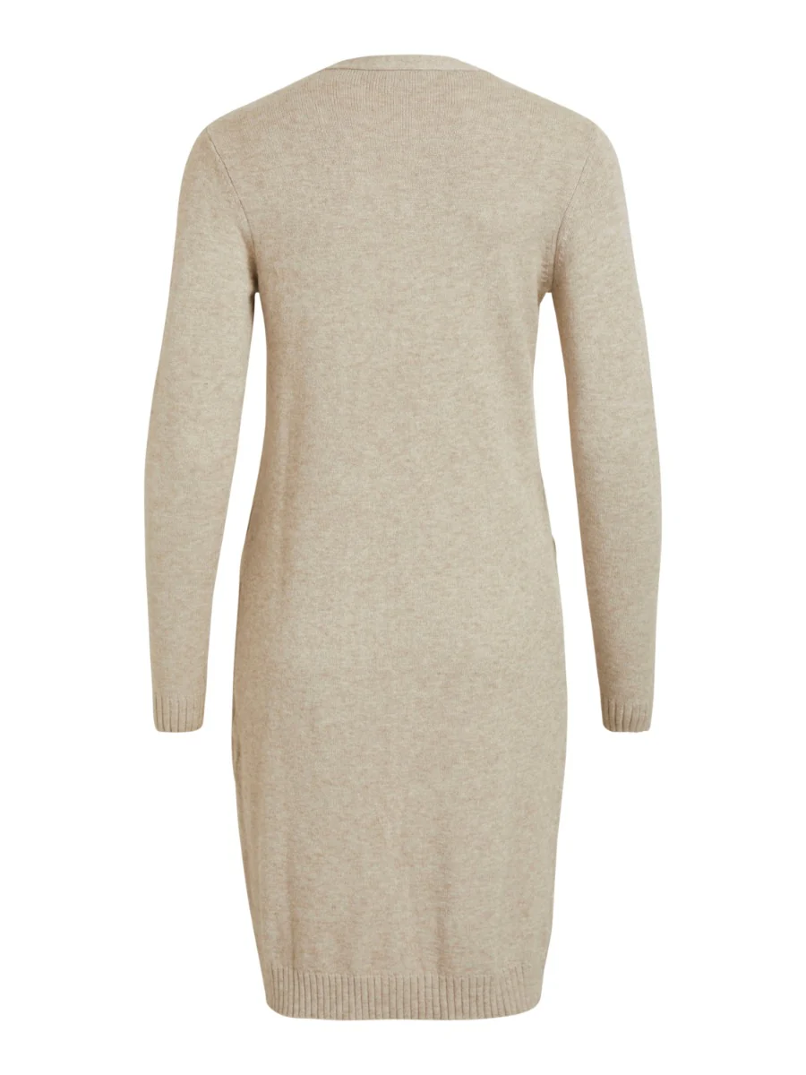 Vila  Viril lang strik cardigan - Natural Melange