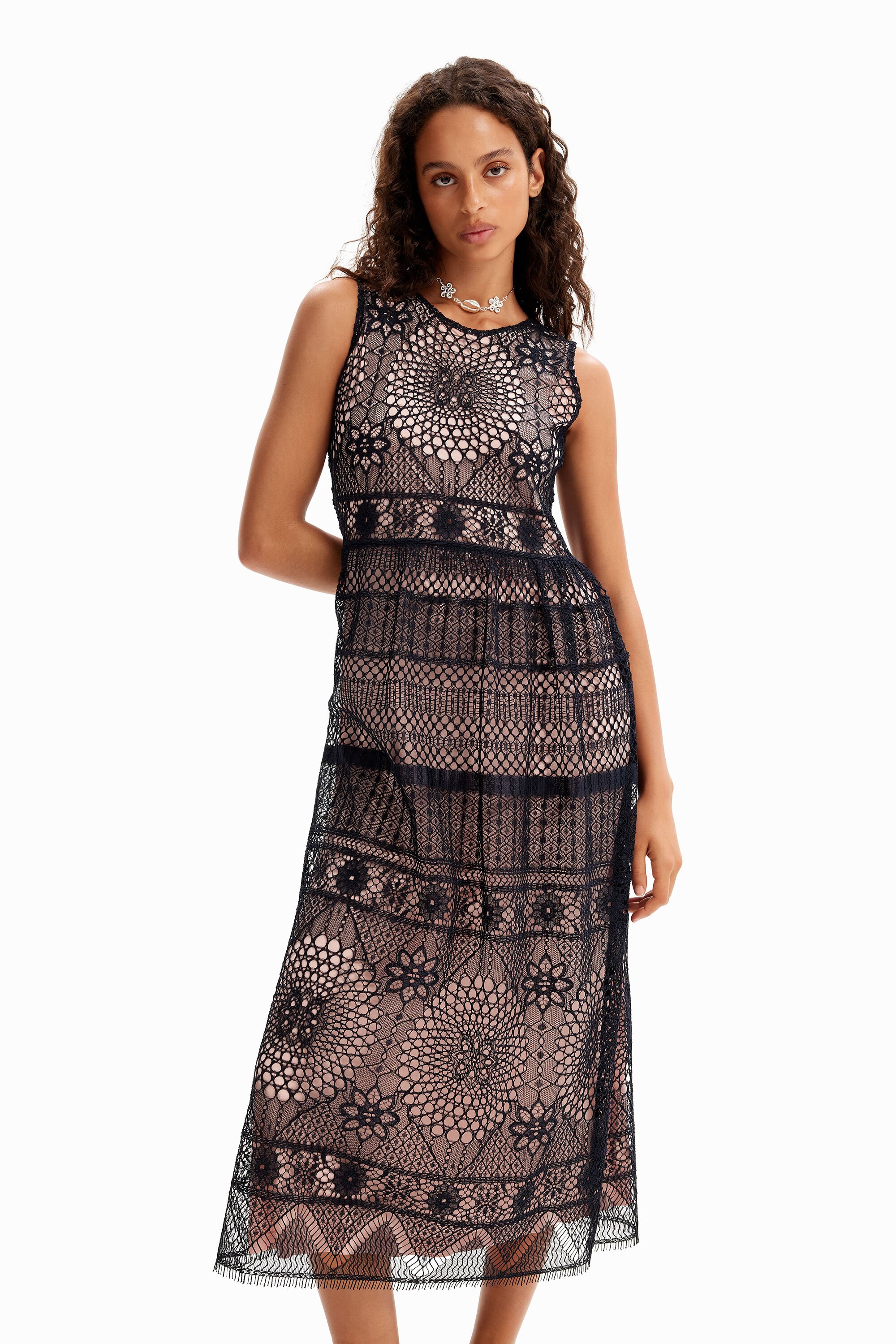 Robe midi dentelle M. Christian Lacroix
