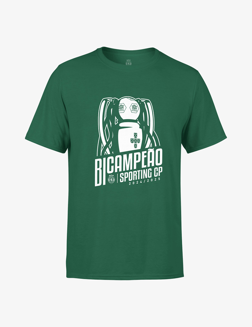 Child's T-Shirt Sporting Two-Time Champion 2024-25 Green
