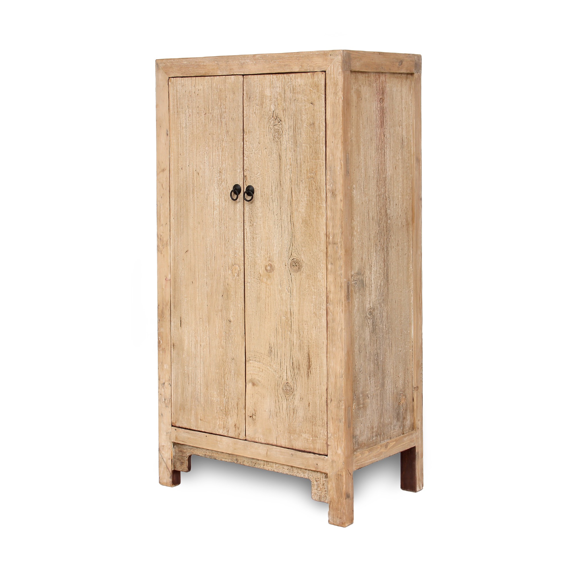 Schrank aus Pinienholz, 2 Türen, natur, T 45 cm, B 75 cm, H 140 cm von fischer's lagerhaus