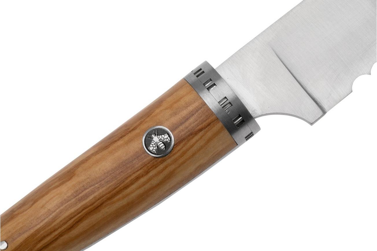 Laguiole en Aubrac Gourmet PGO25OLI olijfhout broodmes, 25 cm