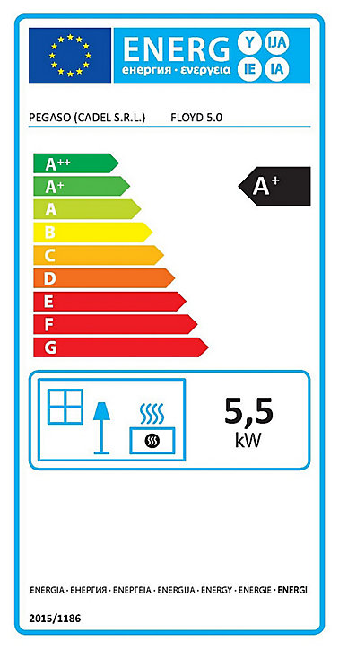 Poêle à pellet Pegaso Floyd anthacite 7 kW