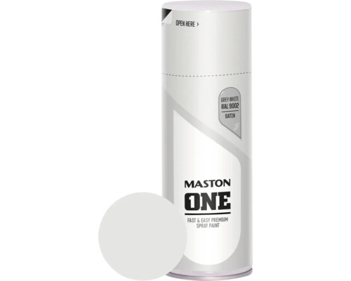 Maston ONE spuitverf, satijnglans, RAL 9002 grijswit, 400 ml