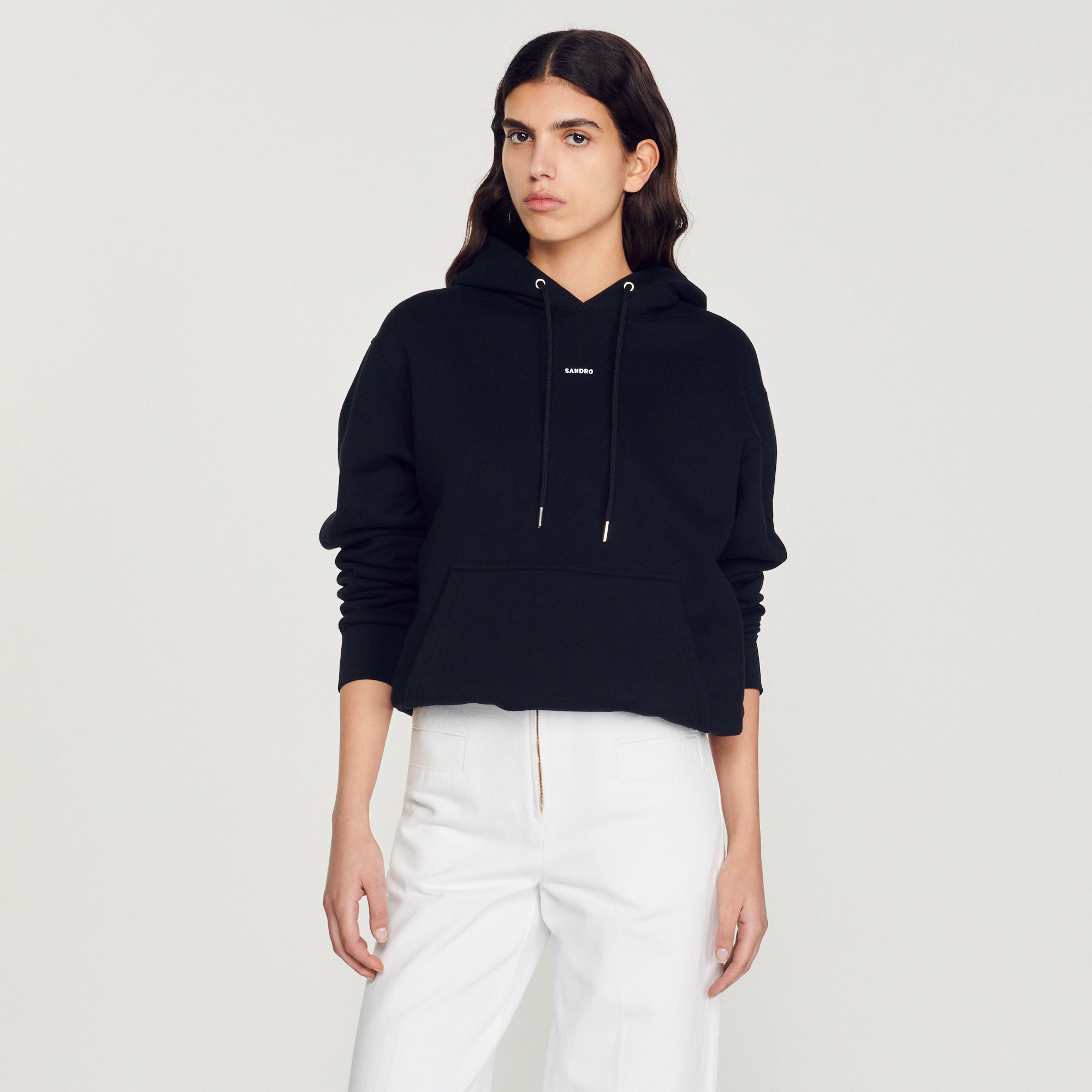 Hoodie Homme brode en coton biologique