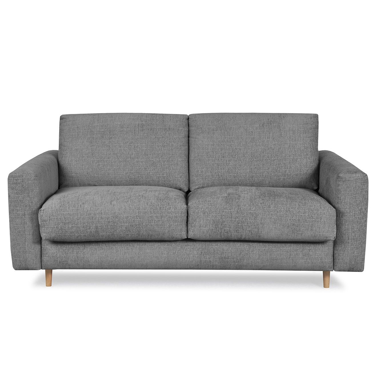 Bobochic Canapé droit cocoone convertible express  gris foncé - 200x105x98 cm