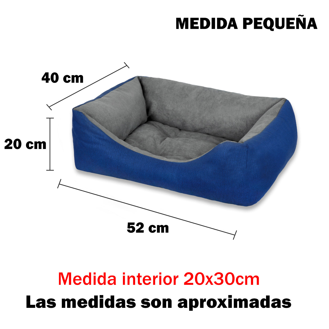 Cama para cães e gatos Home Mercury nas cores azul e cinza.