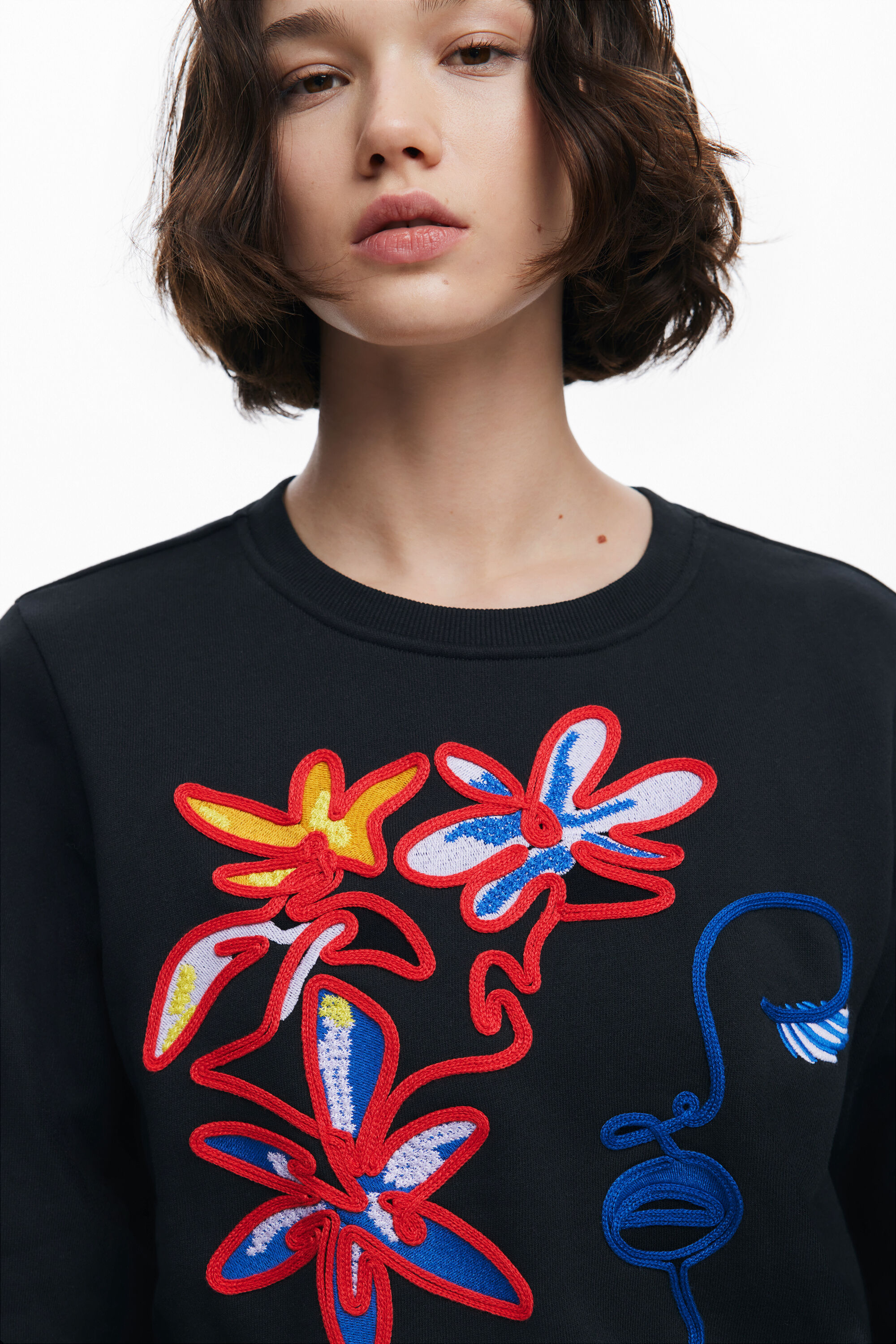 Suéter estampado artístico