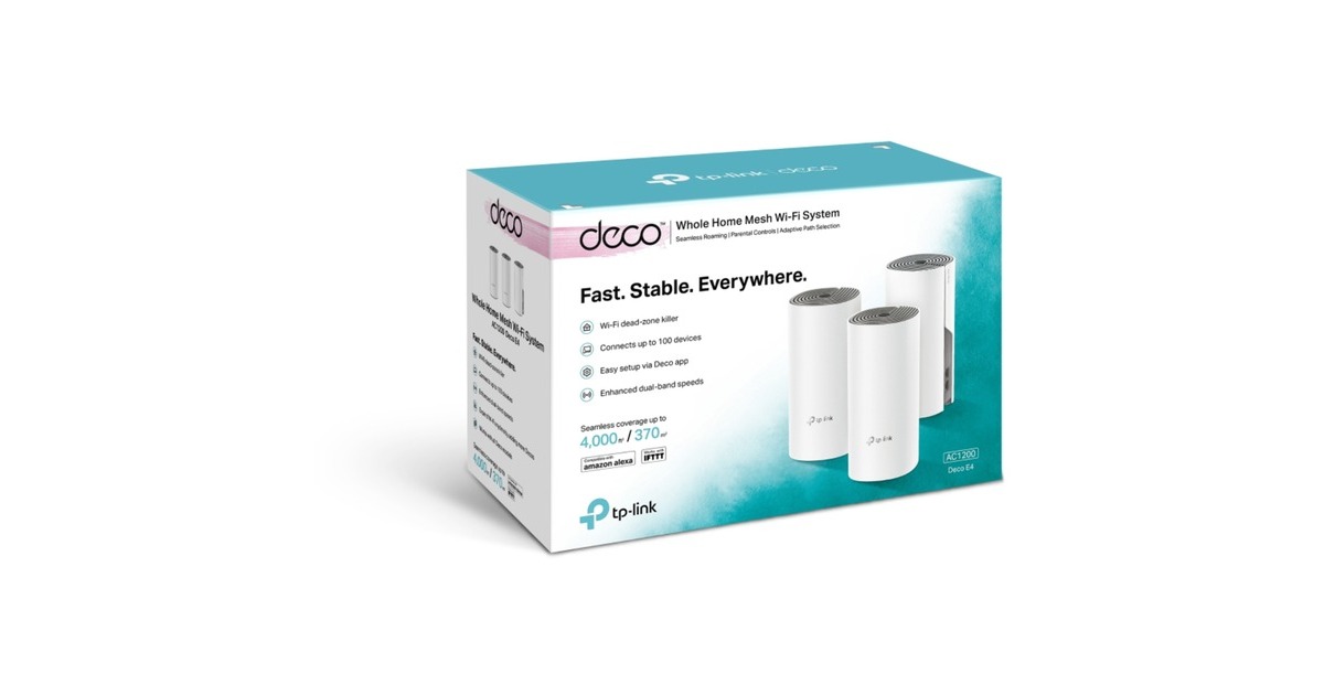TP-LinkDeco E4 mesh router  (Wit, 3 stuks)