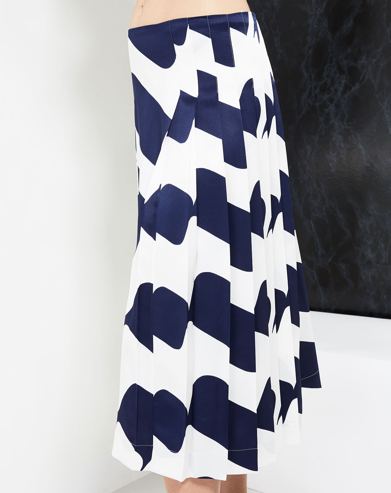 Victoria Beckham Jupe midi plissée 100% Soie  multicolore