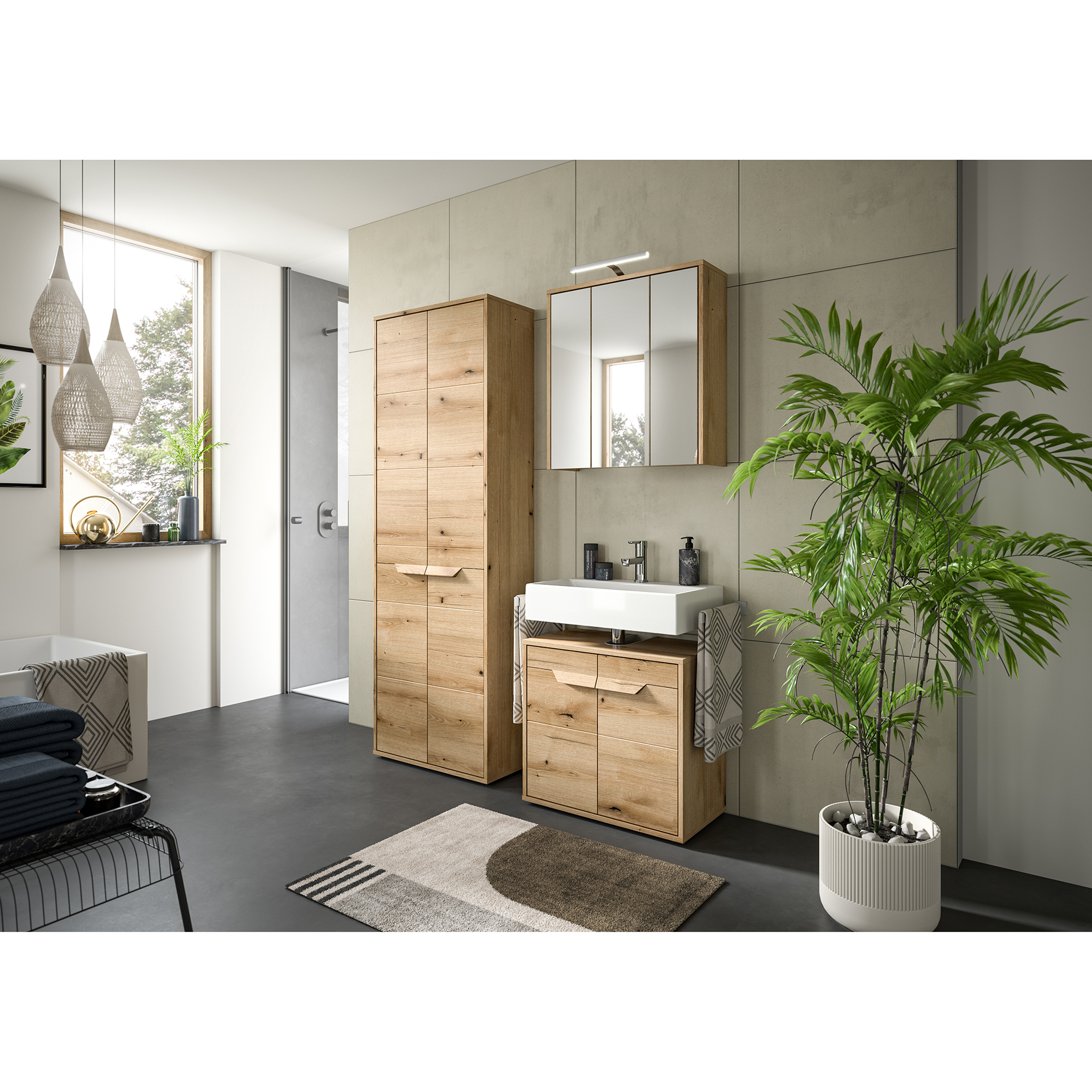 Spiegelschrank ZENO - Evoke Oak - 64 cm
