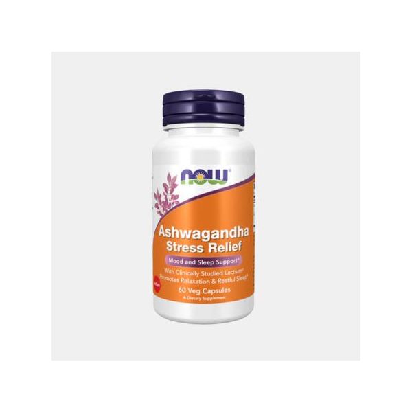 Now Ashwagandha Stress Relief 60 Cápsulas Vegetais