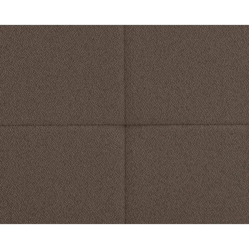 Boxspring Liv geblokt - donkerbruin - 120x200 cm - vierkante poot