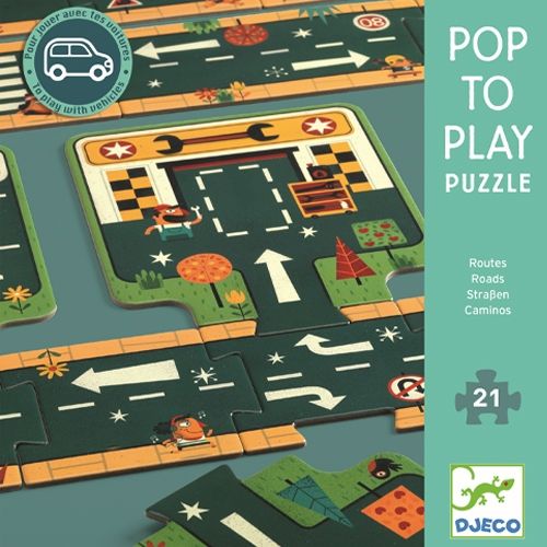 Djeco vloerpuzzel autoweg - 21st