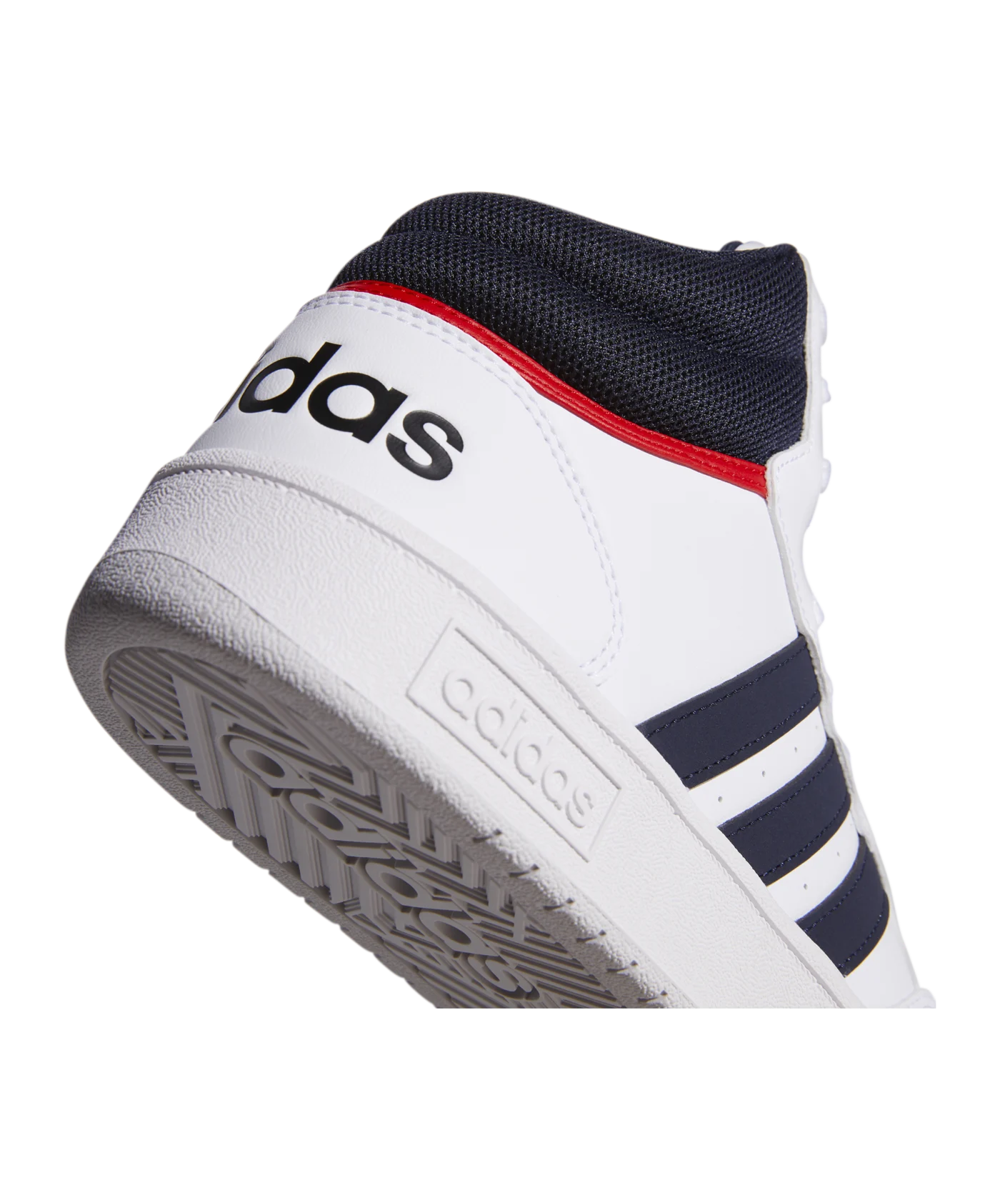 adidas Hoops 3.0 Mid Weiss Blau Rot