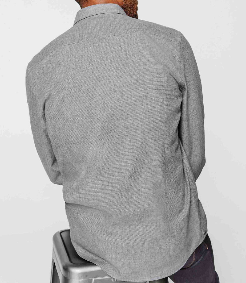 Chemise casual coton gris