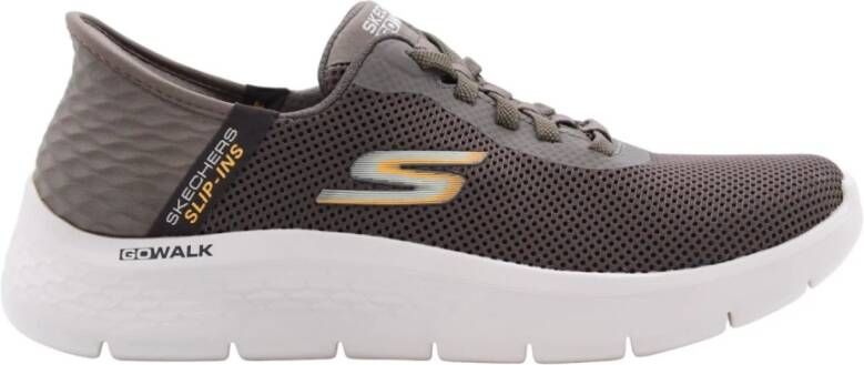 Skechers Slip-ins Go Walk Flex Hands Up Heren Instappers Bruin