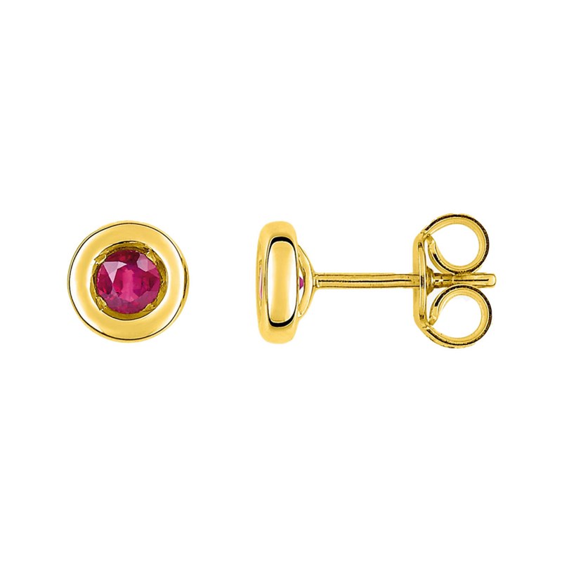 Boucles d'oreilles Femme - rubis - Or 18 Carats