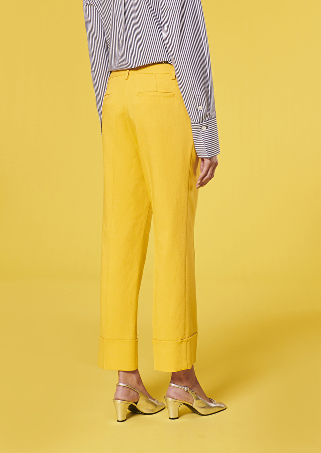 Pantalon Pierrejaune en tissu flammé