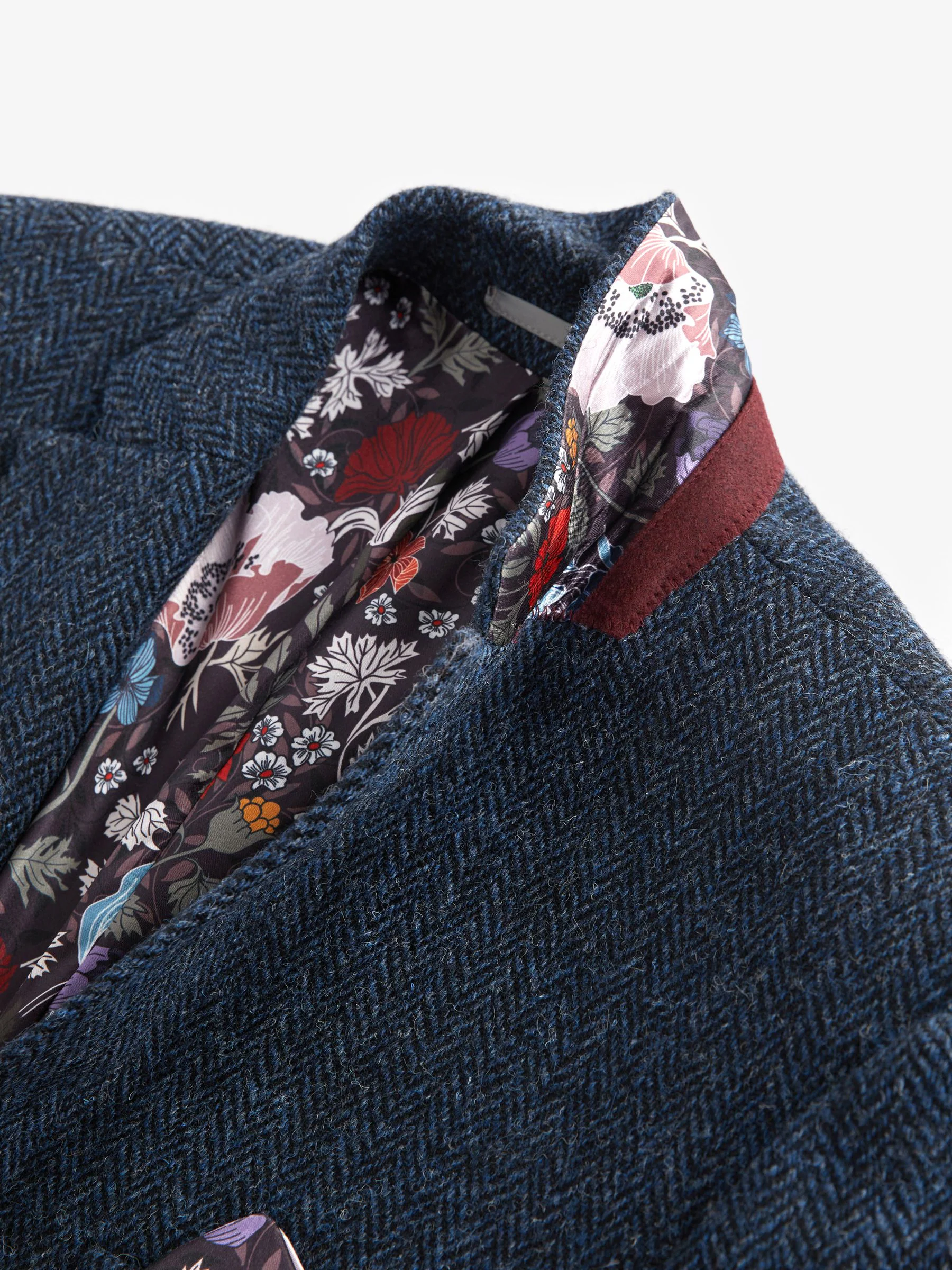 Blauw - Signature - Harris tweed Britse wollen blazer