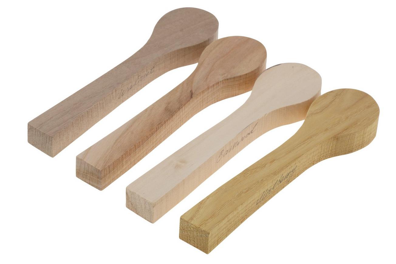 BeaverCraft BB2 Spoon Carving Blanks linden, kers, moerbei, walnoten