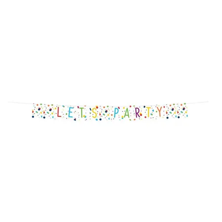 amscan Wimpelkette Konfetti Lets Party, 185 x 19 cm