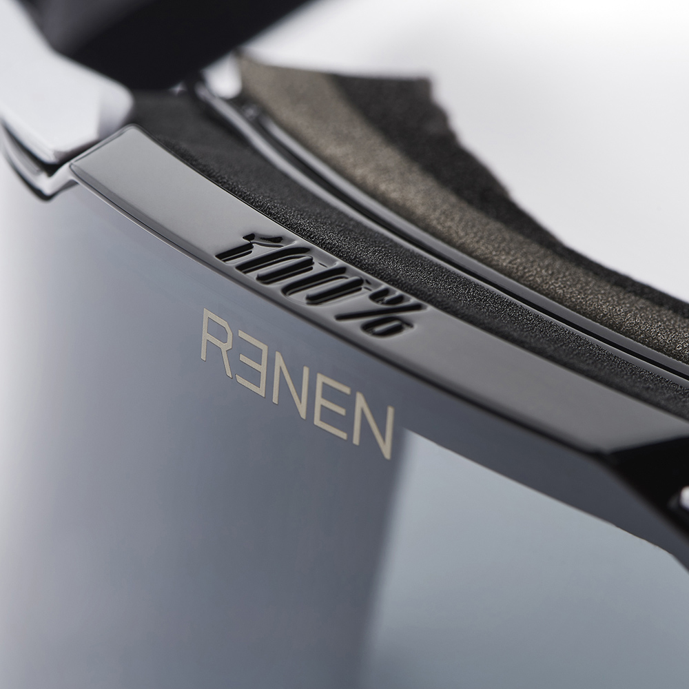 100% - Masque Armega Renen S2 - Silver Mirror Noir / Gris
