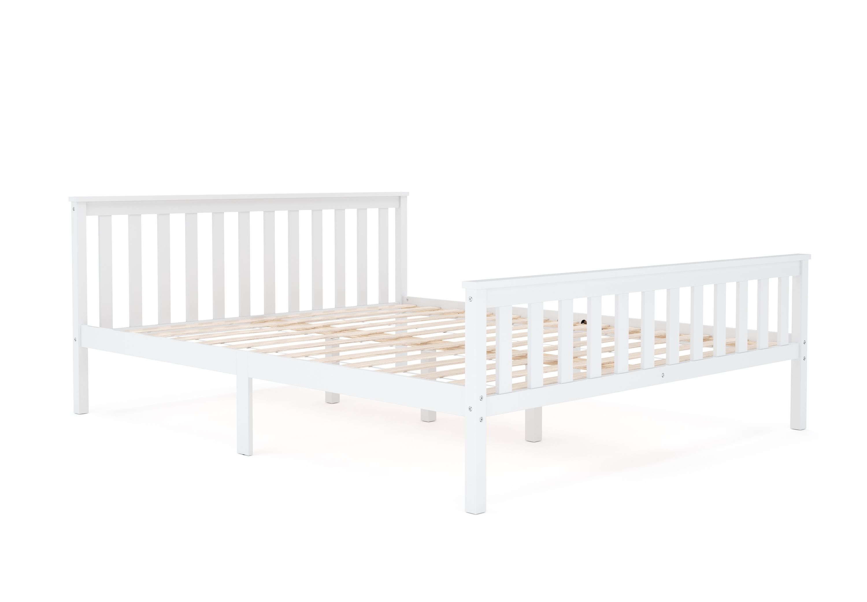 Bett Holz EMILY 160 x 200 cm weiss