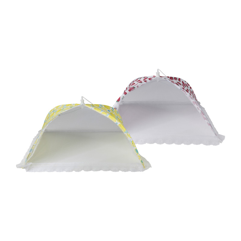 Foodcover aardbei - rood/wit - 45x45 cm