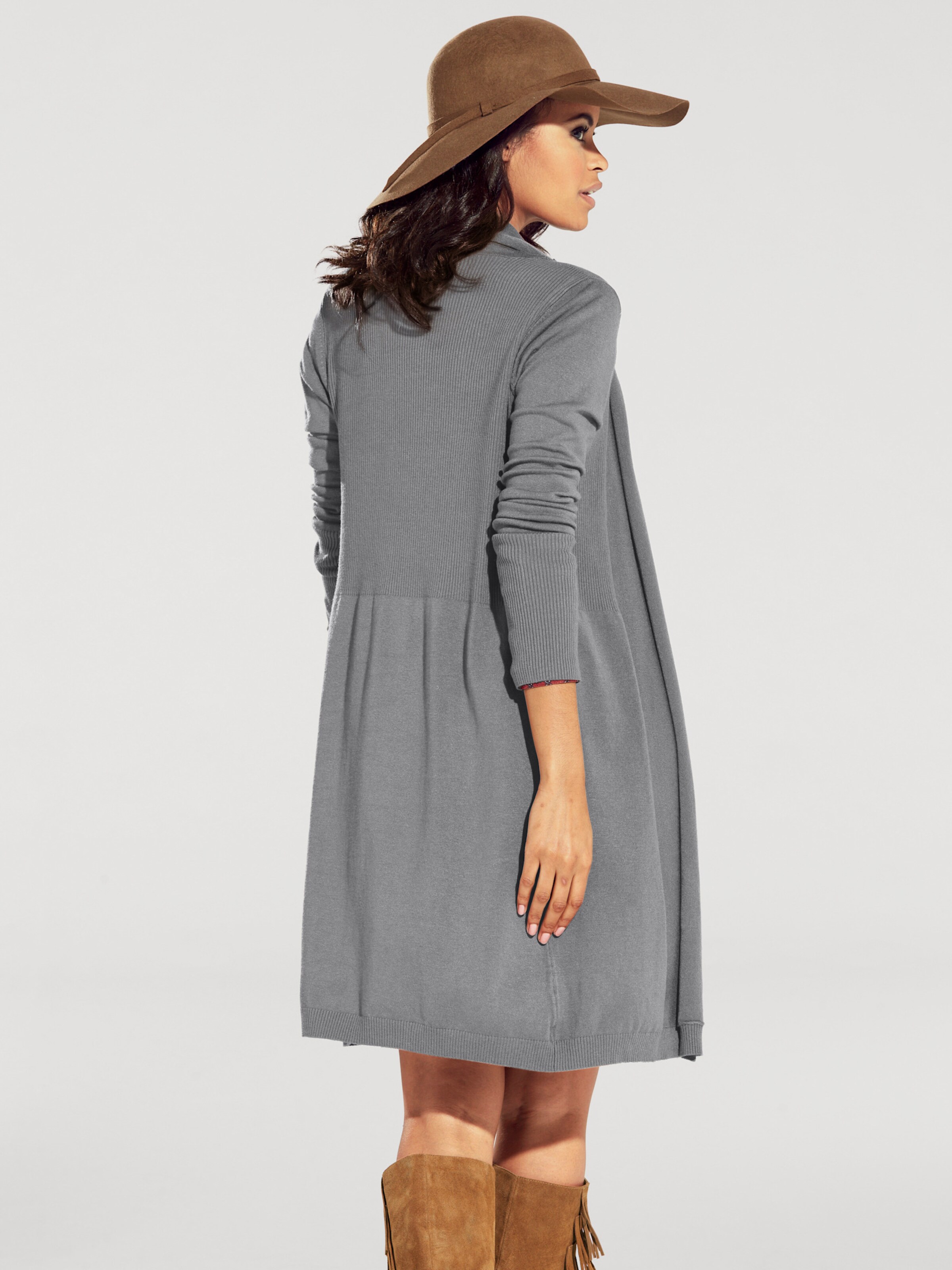 Long-Strickjacke