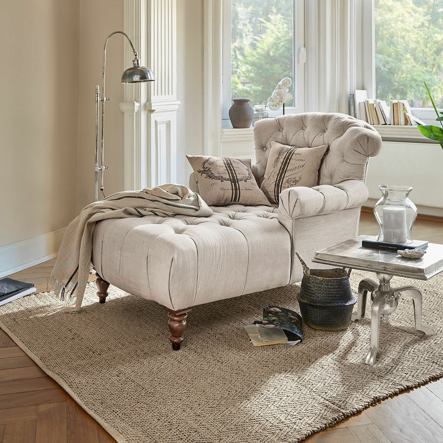 Chaiselongue Springfield Village beige/braun