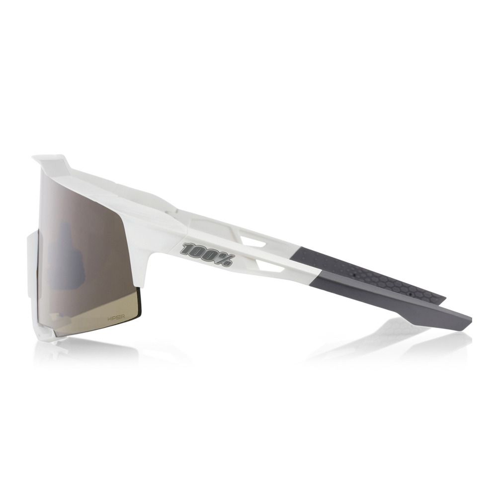 100 percent SPEEDCRAFT - Lunettes de soleil matte white/hiper silver mirror