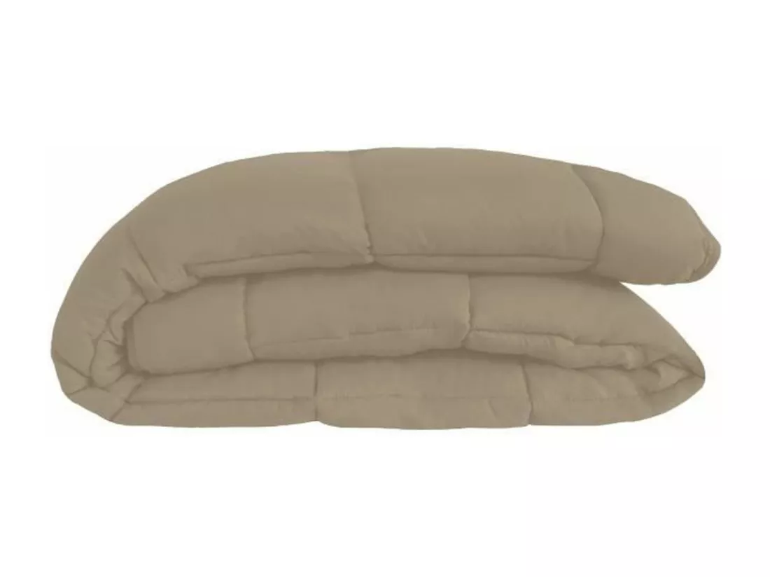 Couette Microfibre 400g/m2 CALGARY Taupe + Lin 220x240cm