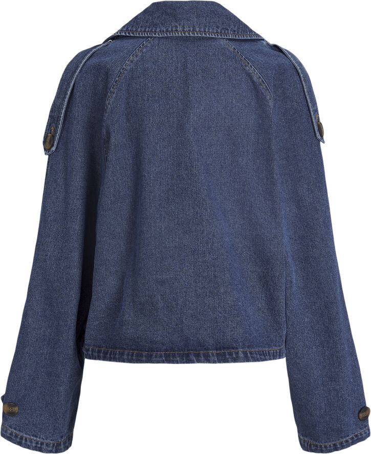 JJXX JXCARLIE SHORT LS DENIM TRENCHCOA D Medium blue denim