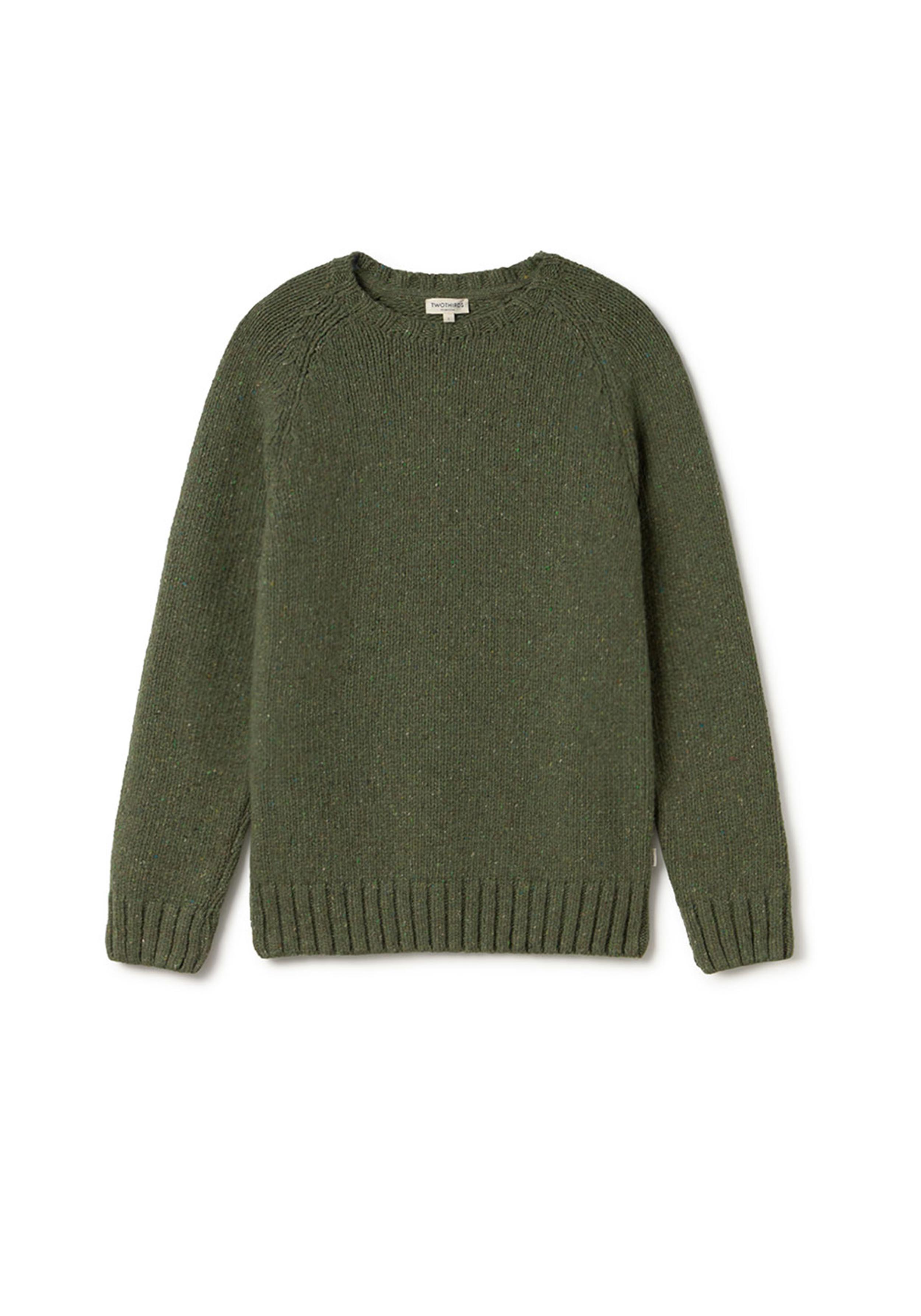 Twothirds Strickpullover Golden Moss Green
