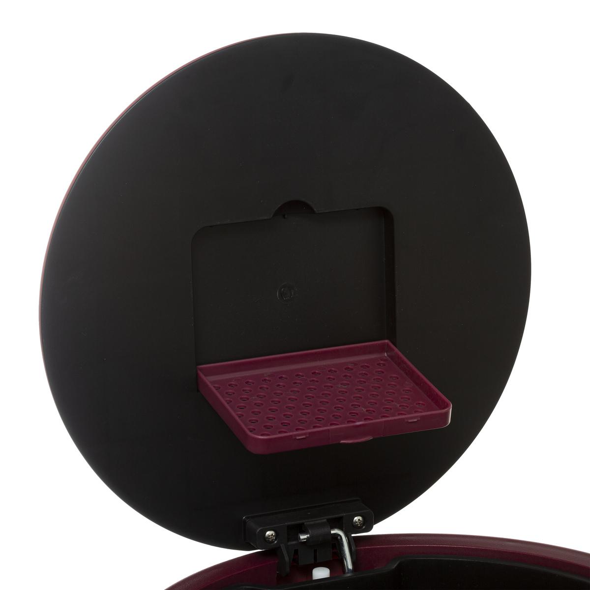 POUBELLE METAL 30L ROUGE DELTA
