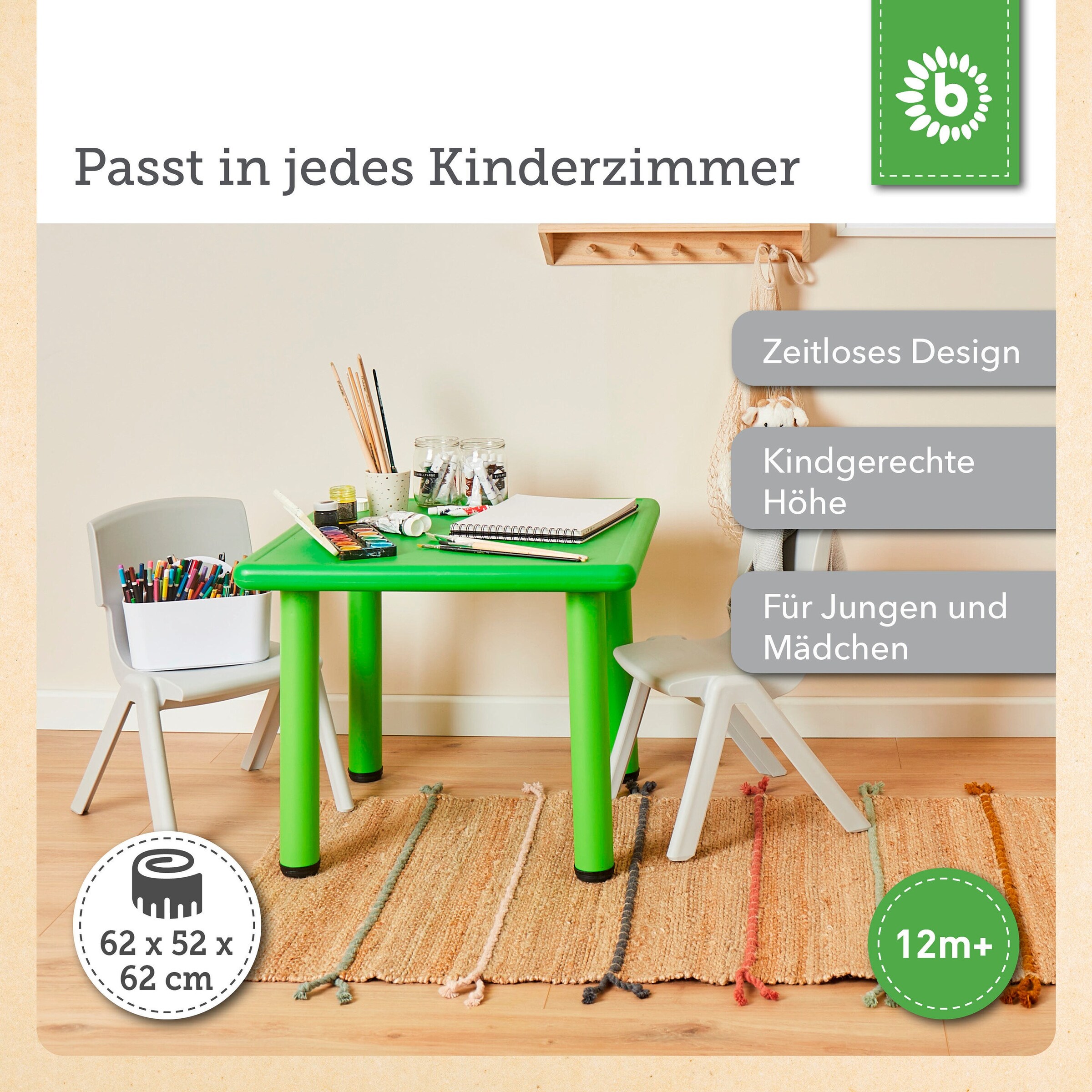 Bieco Kindertisch Grün