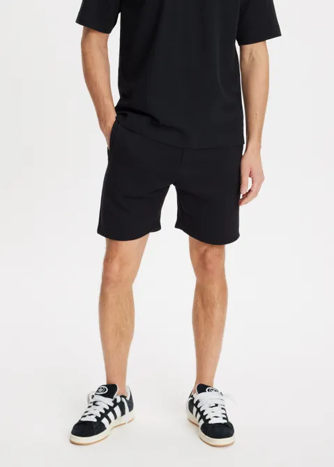 Korte broek jogger met logo zwart (ZWART)