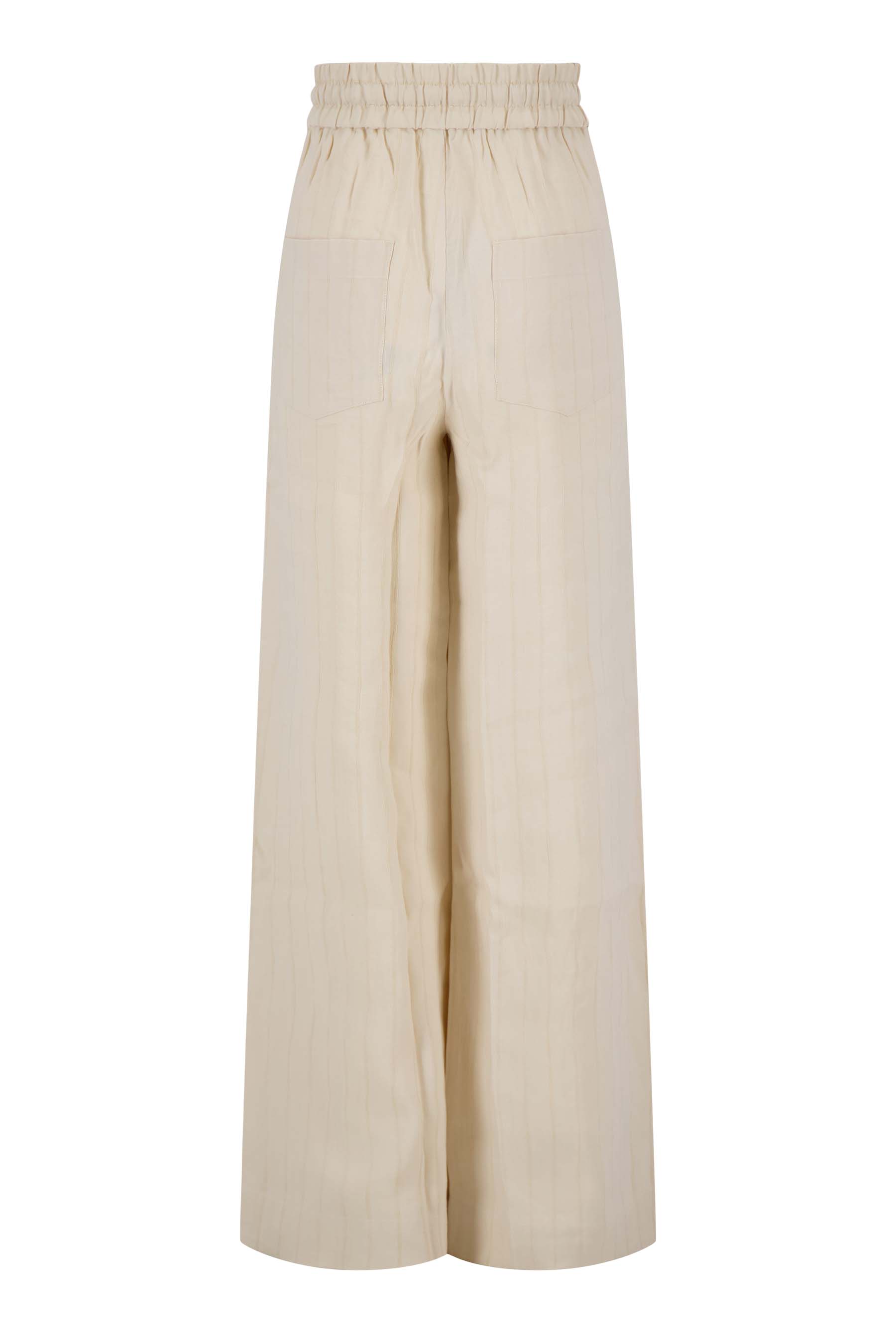 broek in structuur stof