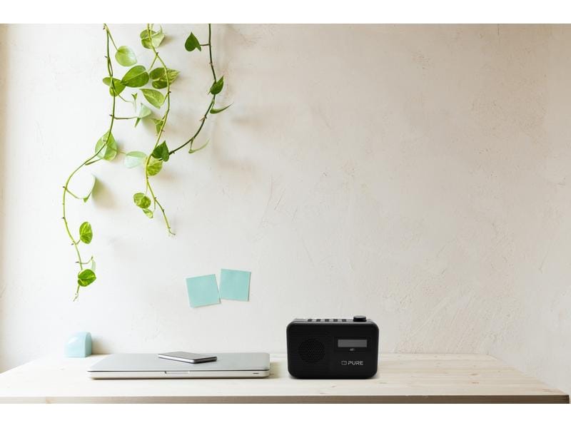 Pure DAB  Radio Elan One2 Schwarz Portables DAB /FM-Radio mit Bluetooth 5.1 für den täglichen Gebrauch