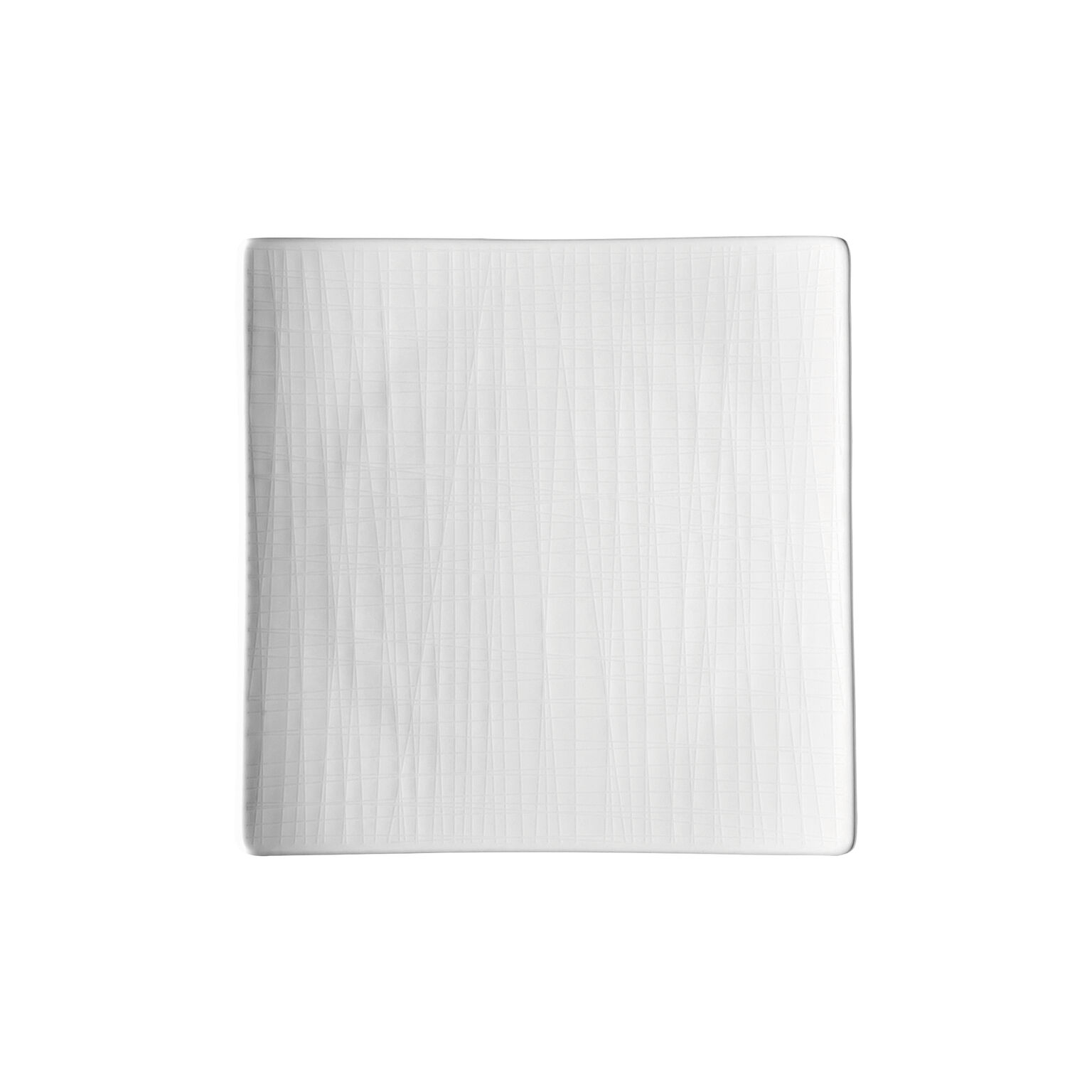 Mesh Weiss Teller 22 cm quadr. flach