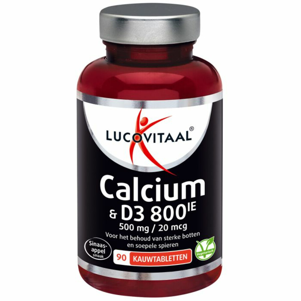 Lucovitaal Calcium 500mg + D3 20 mcg Kauwtabletten90 kauwtabletten