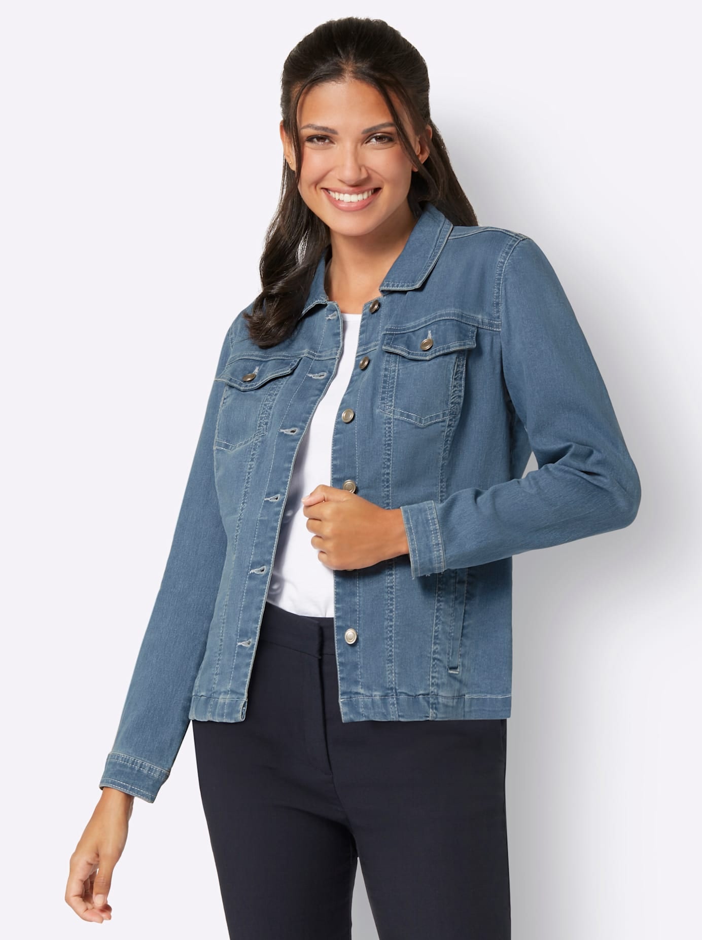 Classic Basics Jeansjacke ohne Kapuze