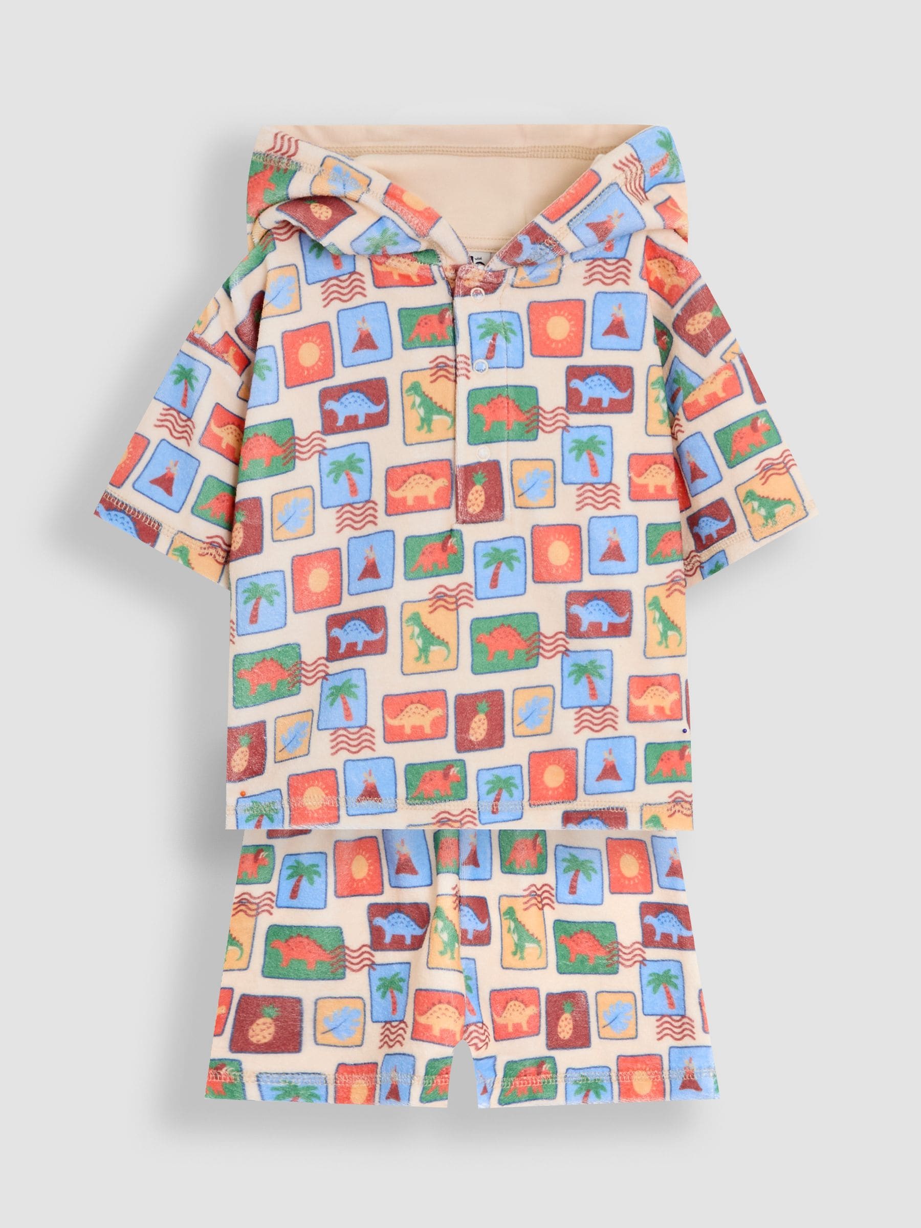 JoJo Maman Bébé Dinosaur Towelling 2 Piece