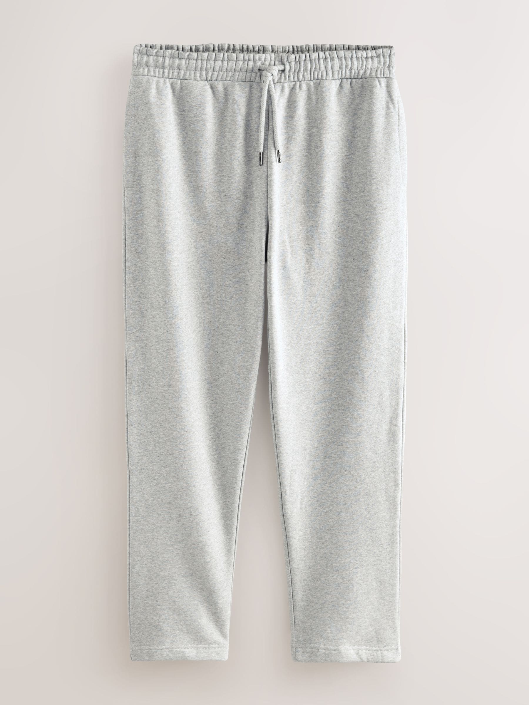 Grijs gemêleerd - Straight fit - Katoenrijke Jersey Joggingbroeken