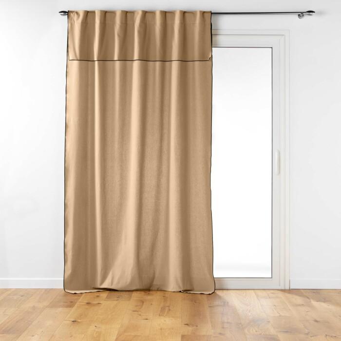 RIDEAU PASS CACHE 140X240CM COTON UNI MISTRALINE LIN