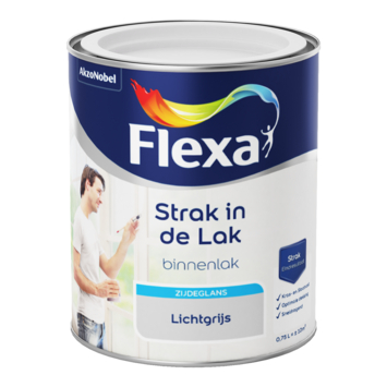 Flexa Strak in de Lak binnenlak zijdeglans lichtgrijs 750 ml