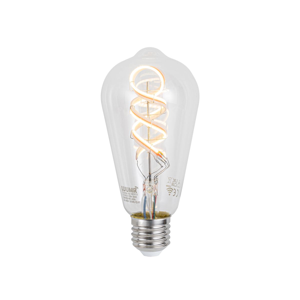 Smart E27 dimbare LED lamp ST64 helder RGBW 4W 250 lm 2700K